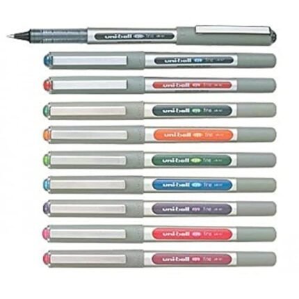 uni ball eye ub 157 rollerball pen 0.7mm ball one of each colour image