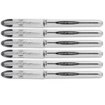 uniball vision elite stick bold point roller ball 6 black ink pens image