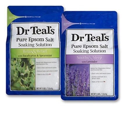 dr teals epsom salt bath solution eucalyptus & lavender 6lbs pack image