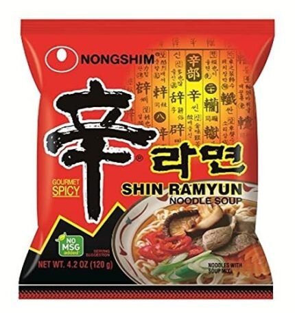 nongshim shin noodle ramyun gourmet spicy picant pack image