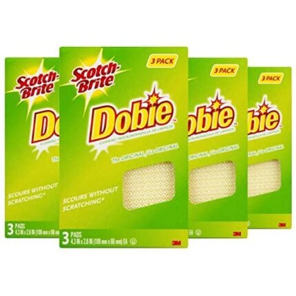 3m scotch brite dobie all purpose pads 3 count pack 4 image