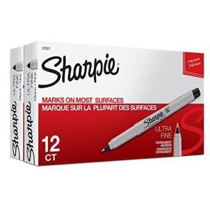 sharpie permanent markers ultra fine point black 24 count image