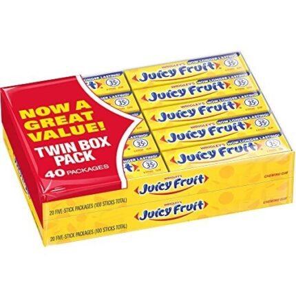 juicy fruit original bubble chewing gum 5 stick 40 packs image