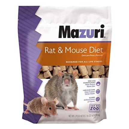 mazuri vegetarian rat & mouse diet rodent food 2 pound bag image