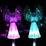 solar angel lights outdoor garden decoration image