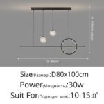 nordic led pendant lights dining table image