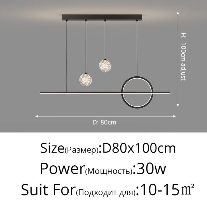 nordic led pendant lights dining table image