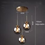 cognac smoky gray clear glass ball led image