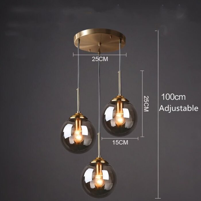 cognac smoky gray clear glass ball led image