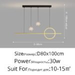 nordic led pendant lights dining table image