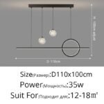 nordic led pendant lights dining table image