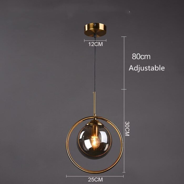 cognac smoky gray clear glass ball led image