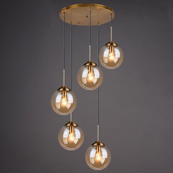cognac smoky gray clear glass ball led image