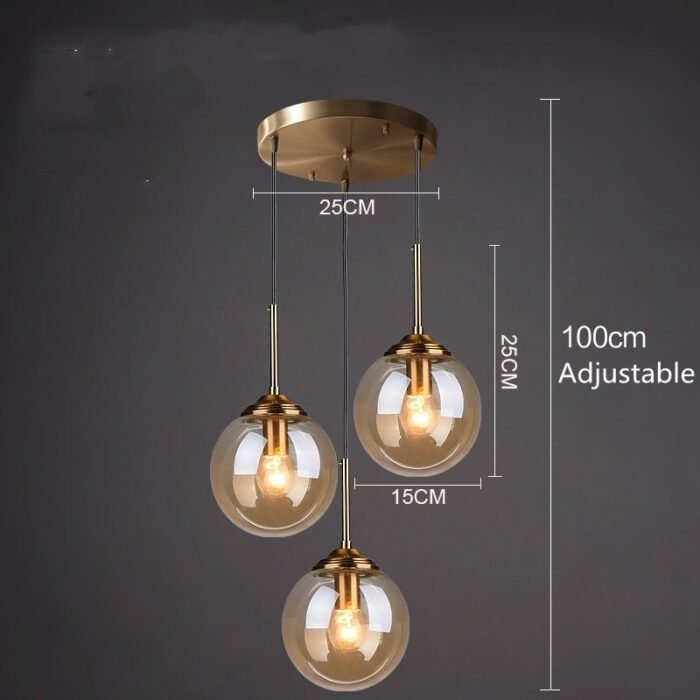 cognac smoky gray clear glass ball led image