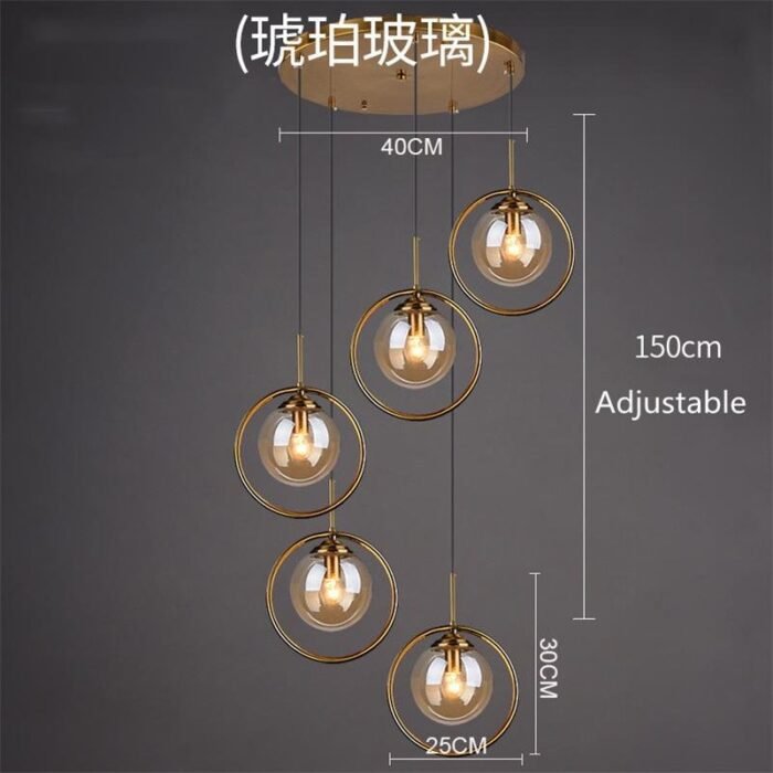 cognac smoky gray clear glass ball led image
