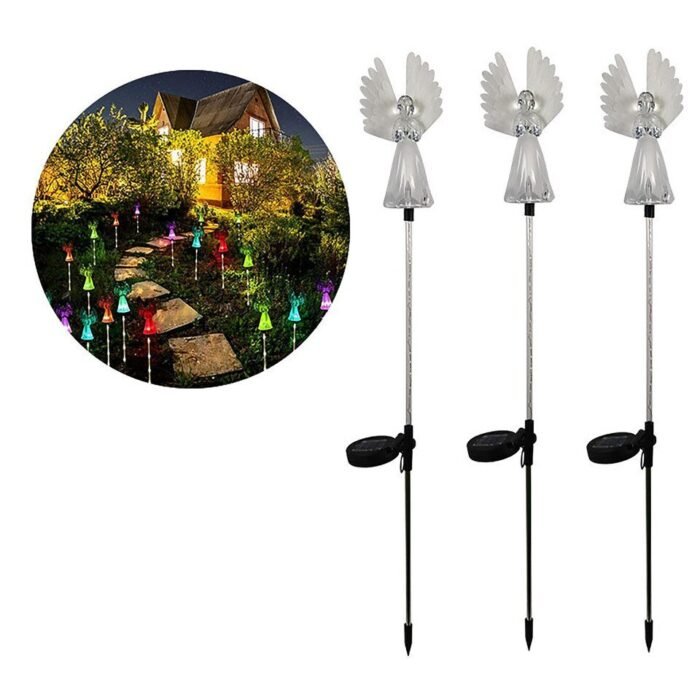 solar angel lights outdoor garden decoration image