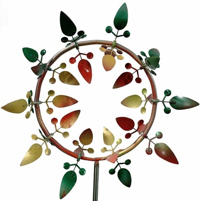 unique rainbow color metal windmill image
