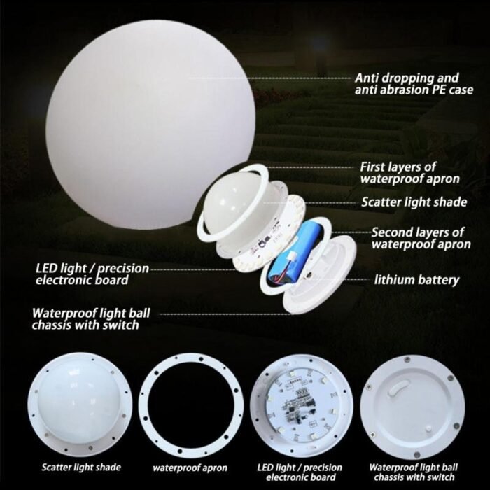 rechargeable outdoor led luminous ball image