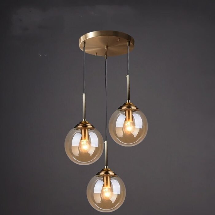 cognac smoky gray clear glass ball led image