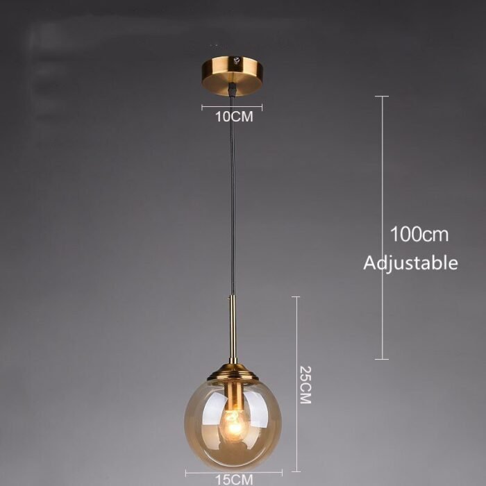 cognac smoky gray clear glass ball led image