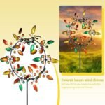 unique rainbow color metal windmill image