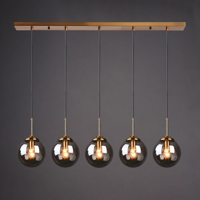 cognac smoky gray clear glass ball led image
