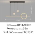 nordic led pendant lights dining table image