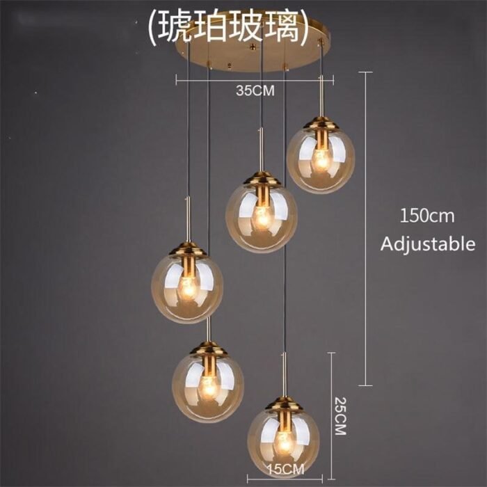 cognac smoky gray clear glass ball led image