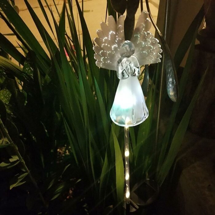 solar angel lights outdoor garden decoration image