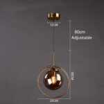 cognac smoky gray clear glass ball led image