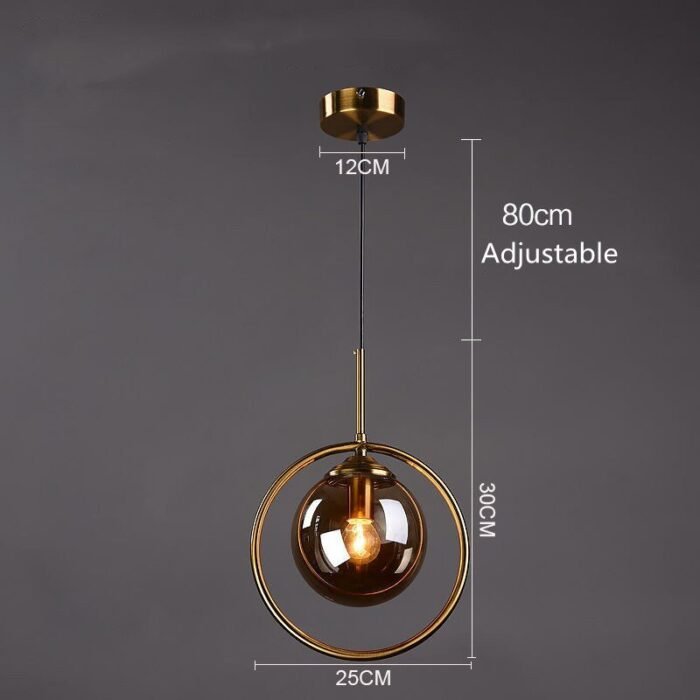 cognac smoky gray clear glass ball led image