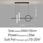 nordic led pendant lights dining table image