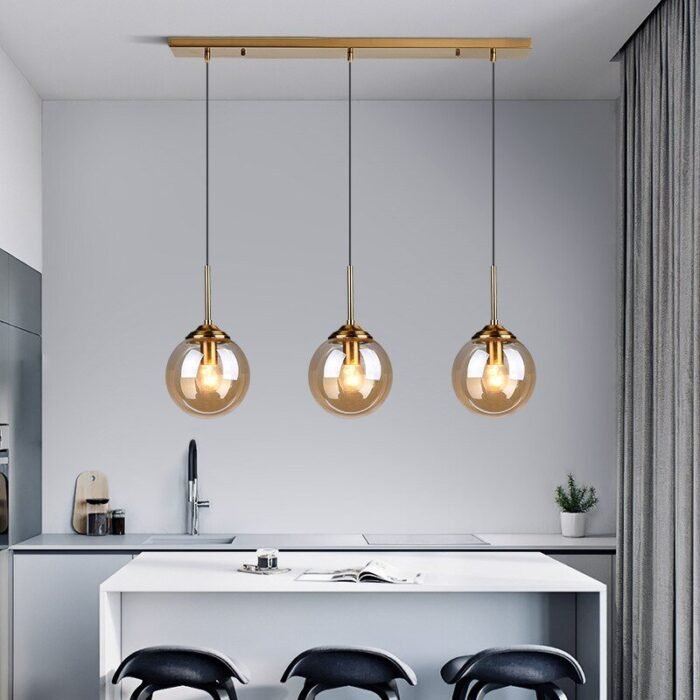 cognac smoky gray clear glass ball led image