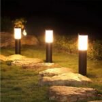 solar stainless steel garden path light solar garden image