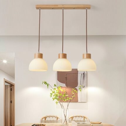 dining table chandelier glass lampshade image