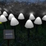 led solar string lights waterproof mushroom image