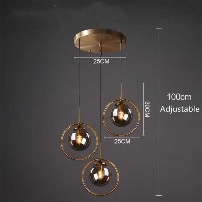 cognac smoky gray clear glass ball led image