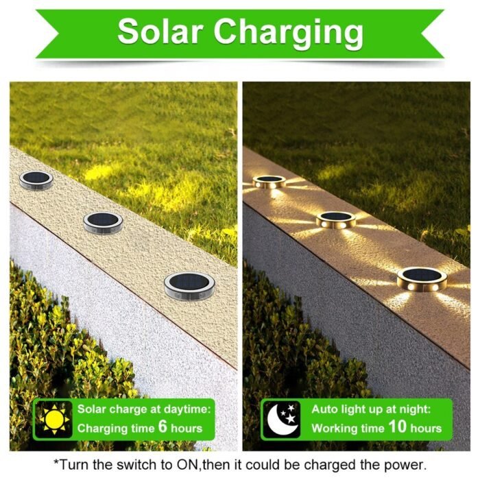 6led outdoor solar ground light for path lawn image