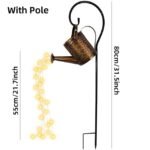 solar watering can light hanging kettle lantern light image