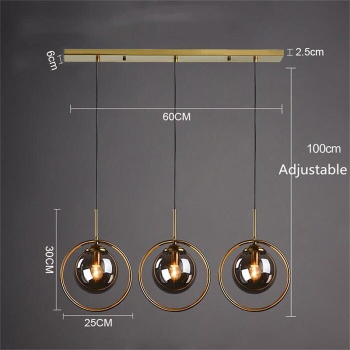 cognac smoky gray clear glass ball led image
