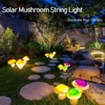 led solar string lights waterproof mushroom image