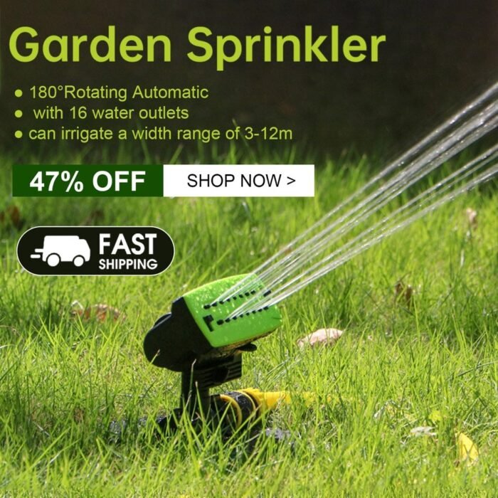 16 holes garden sprinkler 180 rotating image