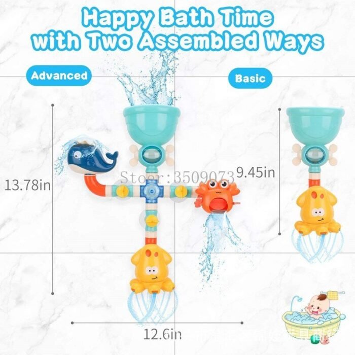bath toy baby water game faucet shower rubber image