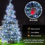 led solar string lights waterproof mushroom image