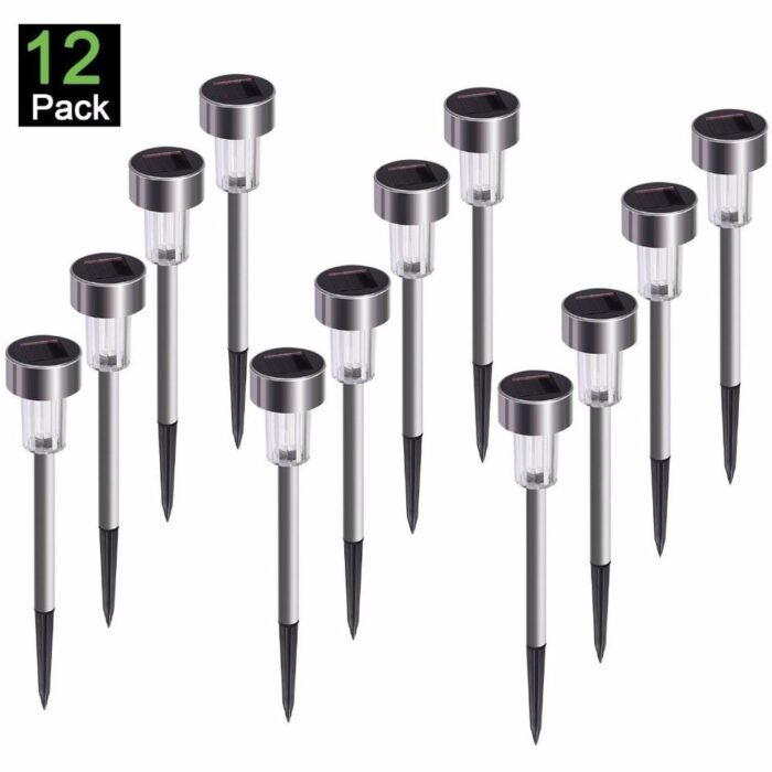 12pack solar garden light outdoor solar powered image