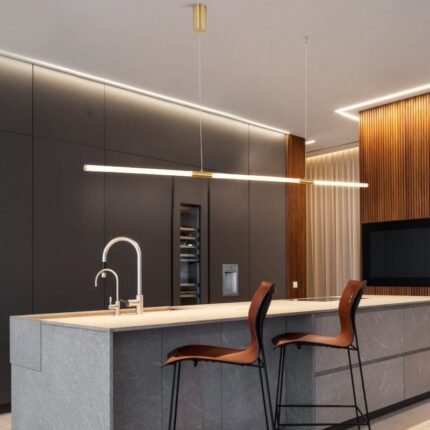 modern led pendant lights kitchen long image