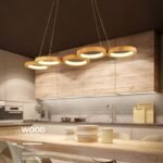 solid wood dining table pendant lights image