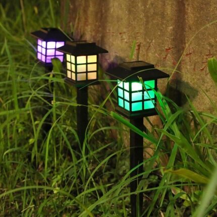 outdoor led solar lights waterproof lawn lamps image