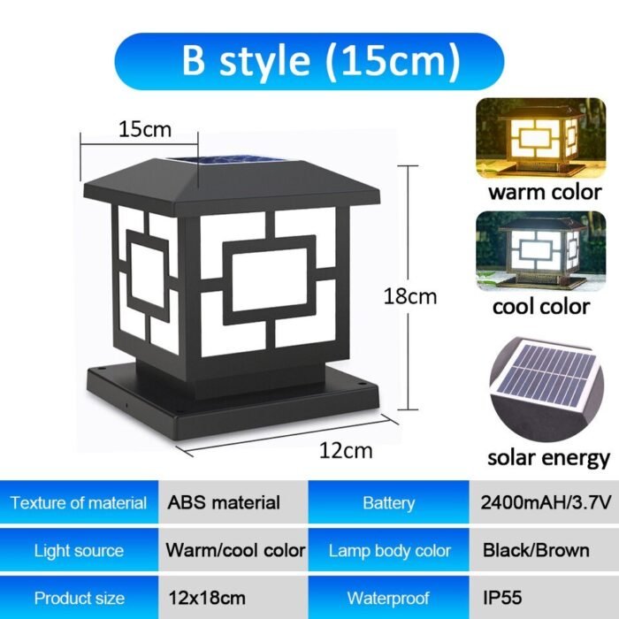 outdoor post light ip65 waterproof solar image