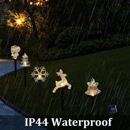 5 pcs led christmas solar light waterproof outdoor image